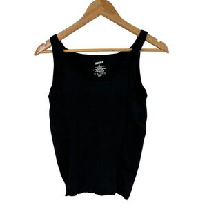SHAPERLUV Black Tank Top Shapewear Seamless Stretch Knit Square Neck XL